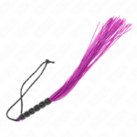 KINK - MINI SILICONE WHIP WITH 6 PURPLE BEADS 26 CM - Bild 5