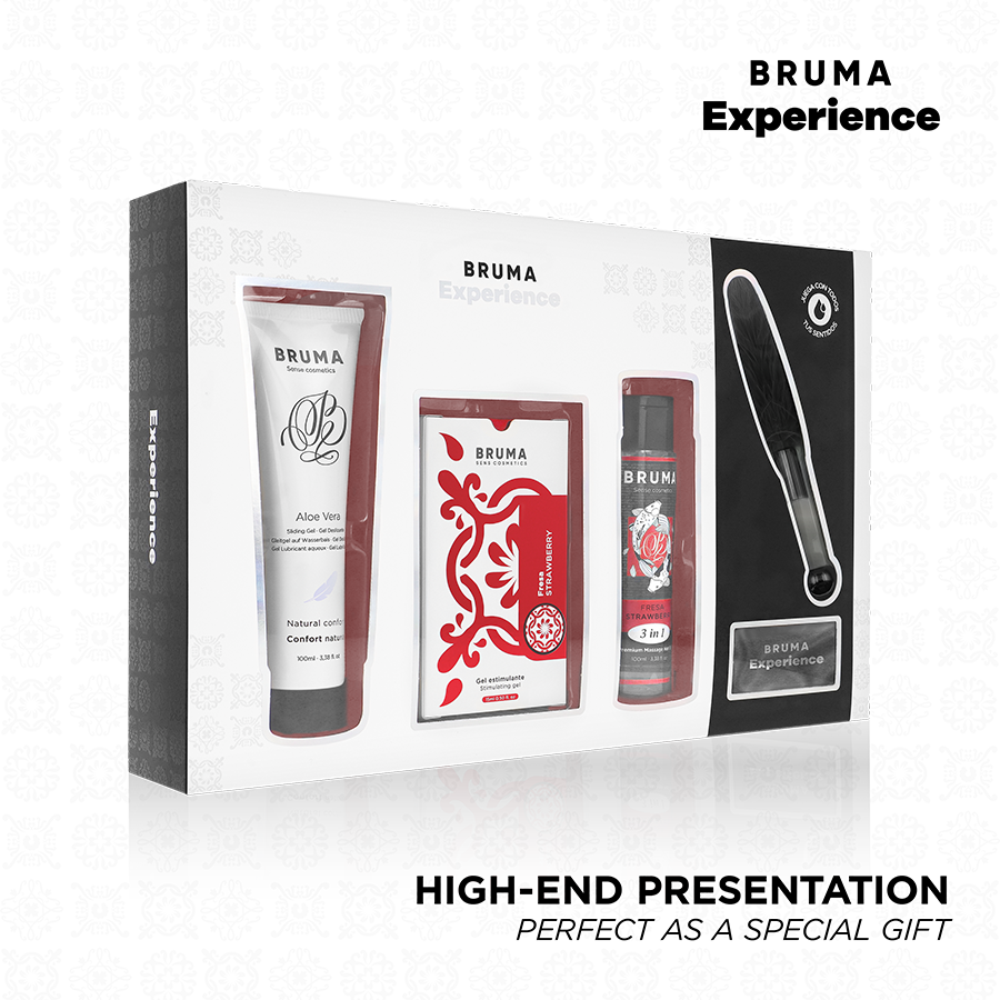 BRUMA XPERIENCE - SWEET STRAWBERRY TEMPTATION KIT WITH ORGASM ENHANCER BRUMA XPERIENCE - SWEET STRAWBERRY TEMPTATION KIT WITH ORGASM ENHANCER