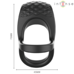 INTENSE - ALEX VIBRATOR DOUBLE PENIS RING 10 VIBRATIONS BLACK - Bild 4