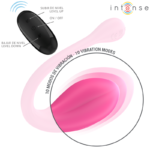 INTENSE - JANICE U VIBRATOR DOUBLE STIMULATION 10 VIBRATIONS PINK REMOTE CONTROL - Bild 4