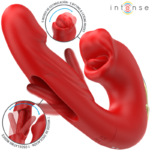 INTENSE - NATHY DOUBLE VIBRATOR WITH MULTIFUNCTION STIMULATING MOUTH RED - Bild 2