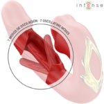 INTENSE - NATHY DOUBLE VIBRATOR WITH MULTIFUNCTION STIMULATING MOUTH RED - Bild 4