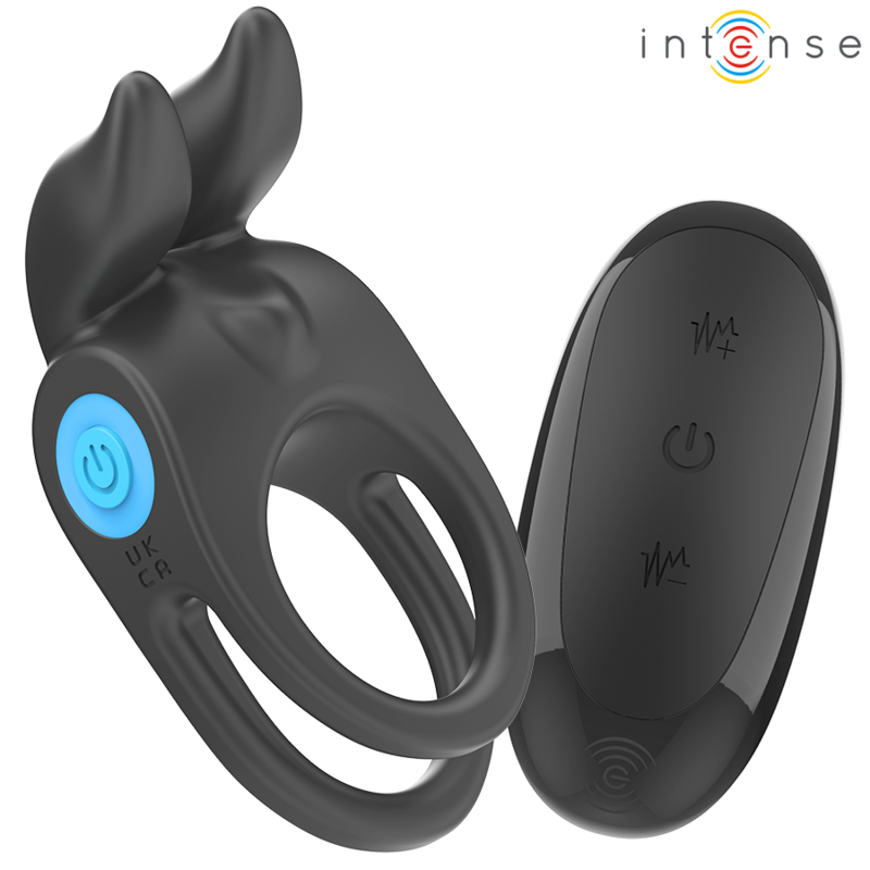 INTENSE - SAM VIBRATOR DOUBLE PENIS RING 10 VIBRATIONS BLACK INTENSE - SAM VIBRATOR DOUBLE PENIS RING 10 VIBRATIONS BLACK