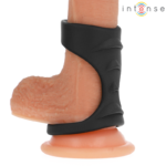 INTENSE - THEO DOUBLE SILICONE PENIS RING BLACK MODEL 3 - Bild 2