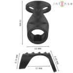 INTENSE - THEO DOUBLE SILICONE PENIS RING BLACK MODEL 3 - Bild 3