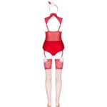 LIVCO CORSETTI FASHION - LIMPID SNOWFLAKES LC 90604 BODY + STOCKINGS + CHRISTMAS HEADBAND S/M - Bild 4