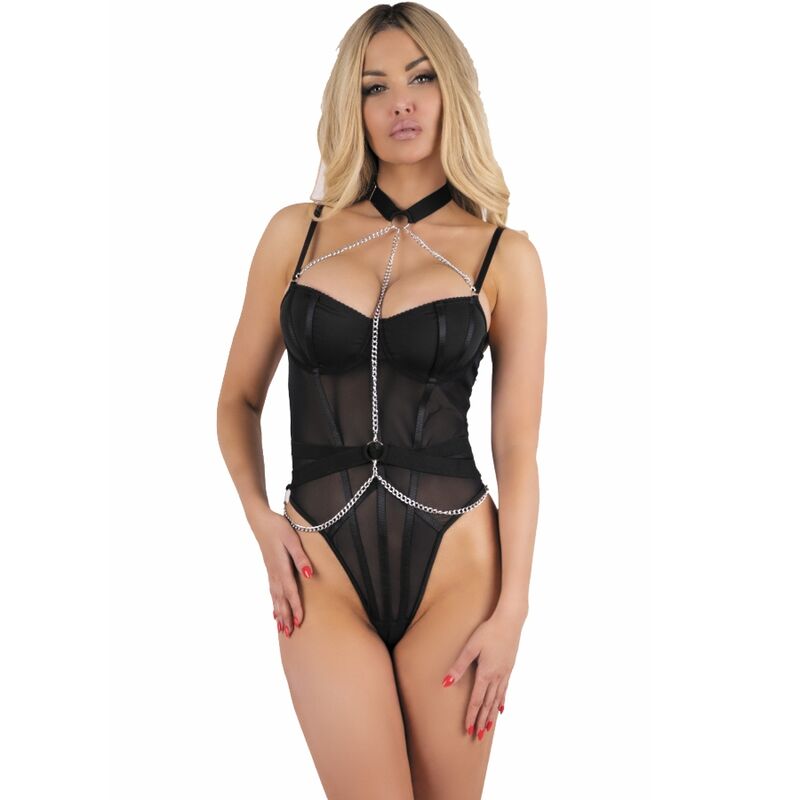 LIVCO CORSETTI FASHION - RUBIKA LC XG079 BODY WITH CHOKER BLACK XL LIVCO CORSETTI FASHION - RUBIKA LC XG079 BODY WITH CHOKER BLACK XL
