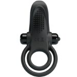 PRETTY LOVE - DOUBLE VIBRATING RING + CLITORIS STIMULATOR 10 VIBRATIONS BLACK - Bild 3