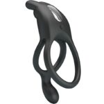 PRETTY LOVE - SETH DOUBLE VIBRATING RING RABBIT 7 VIBRATIONS BLACK - Bild 2