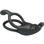 PRETTY LOVE - SETH DOUBLE VIBRATING RING RABBIT 7 VIBRATIONS BLACK - Bild 5
