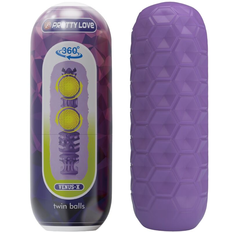 PRETTY LOVE - TWIN BALLS MALE MASTURBATOR PURPLE PRETTY LOVE - TWIN BALLS MALE MASTURBATOR PURPLE