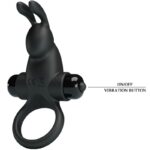 PRETTY LOVE - VIBRATING RING + RABBIT CLITORIS STIMULATOR 10 VIBRATIONS BLACK - Bild 4