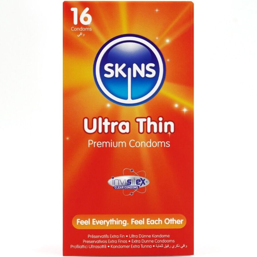 SKINS - ULTRA THIN PREMIUM CONDOMS PACK 16 SKINS - ULTRA THIN PREMIUM CONDOMS PACK 16