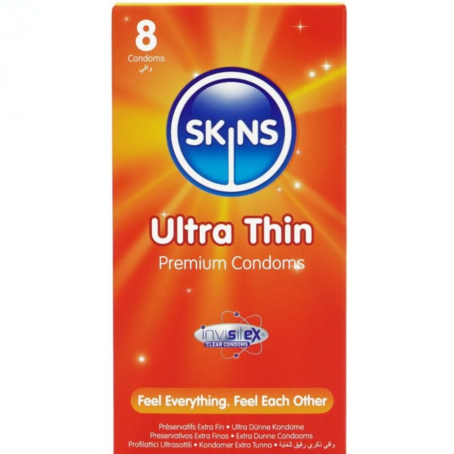SKINS - ULTRA THIN PREMIUM CONDOMS PACK 8 SKINS - ULTRA THIN PREMIUM CONDOMS PACK 8