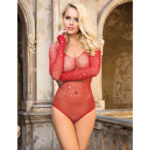 SUBBLIME - 952303 SHINY GRILL BODY WITH OFF SHOULDERS LONG SLEEVE RED ONE SIZE - Bild 5