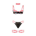 SUBBLIME - 955304 BRA SET WITH NECKLACE AND LEG DETAILS FLUORESCENT PINK L/XL - Bild 5
