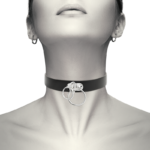 COQUETTE CHIC DESIRE - DOUBLE RING VEGAN LEATHER CHOKER - Bild 2