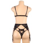 SUBBLIME - SET THREE PIECES SET BRA + GARTER BELT + THONG S/M - Bild 11