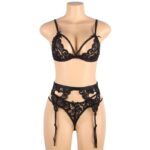 SUBBLIME - SET THREE PIECES SET BRA + GARTER BELT + THONG S/M - Bild 10