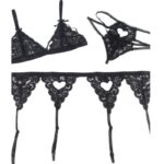 SUBBLIME - SET THREE PIECES SET BRA + GARTER BELT + THONG S/M - Bild 8
