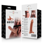 INTENSE - HOLLOW HARNESS WITH SILICONE DILDO 16 X 3.5 CM - Bild 8