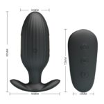 PRETTY LOVE - KELLY PLUG ANAL RECHARGEABLE VIBRATOR BLACK - Bild 8