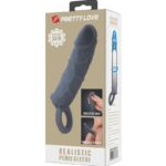 PRETTY LOVE - REALISTIC SKIN PENIS SLEEVE DARK GREY - Bild 6