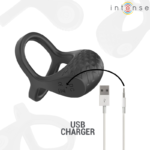 INTENSE - ALEX VIBRATOR DOUBLE PENIS RING 10 VIBRATIONS BLACK - Bild 6