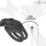 INTENSE - SAM VIBRATOR DOUBLE PENIS RING 10 VIBRATIONS BLACK - Bild 6