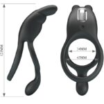 PRETTY LOVE - SETH DOUBLE VIBRATING RING RABBIT 7 VIBRATIONS BLACK - Bild 6