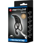 PRETTY LOVE - SETH DOUBLE VIBRATING RING RABBIT 7 VIBRATIONS BLACK - Bild 9