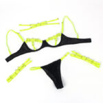 SUBBLIME - 955274 BRA SET WITH NECKLACE AND LEG DETAILS FLUORESCENT GREEN S/M - Bild 7