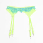 SUBBLIME - 955311 SET OF BRA WITH LACE AND GARTER LINES GREEN AND BLUE S/M - Bild 13