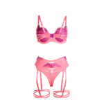 SUBBLIME - 955359 SET OF BRA WITH LACE AND GARTER LINKS PINK AND PURPLE S/M - Bild 7