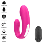 INTENSE - JANET DUAL U-SHAPED STIMULATOR AND VIBRATOR WITH REMOTE CONTROL PINK - Bild 2