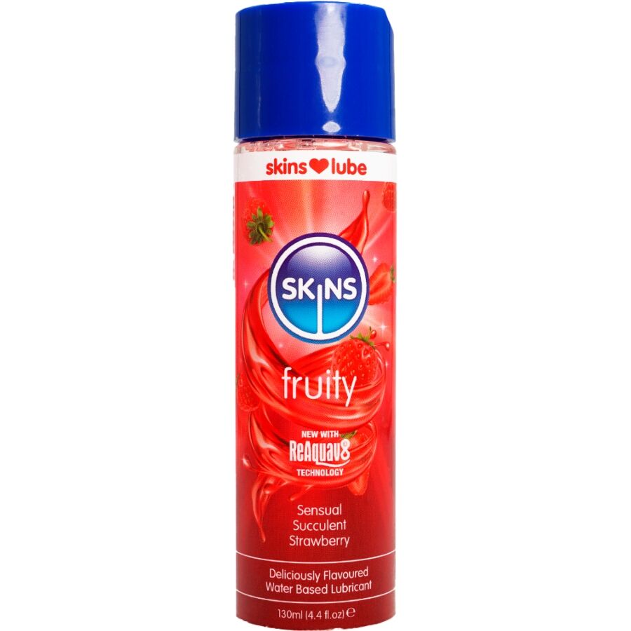 img_217176_7aced893d9435c221ea0f1a2b0d765c6_1 SKINS - FRUITY WATER-BASED LUBRICANT STRAWBERRY 130 ML - Bild 1