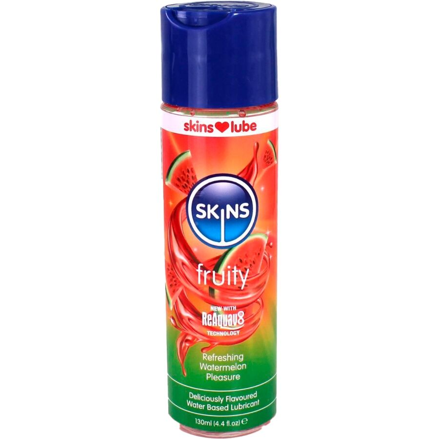 img_217177_d8f59643bf276cad9eee67c668b7cd26_1 SKINS - FRUITY WATER-BASED LUBRICANT WATERMELON 130 ML - Bild 1