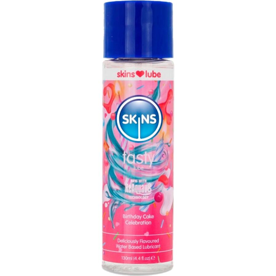 img_217192_76ae0eb62677bd4dd98889b9fa09dc48_1 SKINS - TASTY WATER-BASED LUBRICANT BIRTHDAY CAKE 130 ML - Bild 1