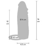 GET REAL - HYDRATED SKIN SILICONE PENIS SLEEVE CARAMEL 16 CM - Bild 4