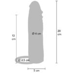 GET REAL - HYDRATED SKIN SILICONE PENIS SLEEVE CARAMEL 20 CM - Bild 4