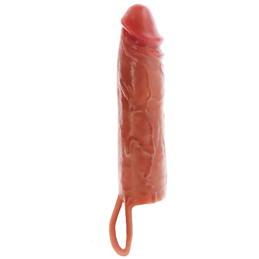 img_218314_880f68aa72f9cfc2211dce194c794919_1 GET REAL - HYDRATED SKIN SILICONE PENIS SLEEVE CARAMEL 20 CM - Bild 1