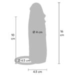 GET REAL - HYDRATED SKIN SILICONE VIBRATING PENIS SLEEVE CARAMEL 16 CM - Bild 4