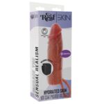 GET REAL - HYDRATED SKIN SILICONE VIBRATING PENIS SLEEVE CARAMEL 16 CM - Bild 5