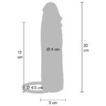 GET REAL - HYDRATED SKIN SILICONE VIBRATING PENIS SLEEVE CARAMEL 20 CM - Bild 4