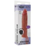 GET REAL - HYDRATED SKIN SILICONE VIBRATING PENIS SLEEVE CARAMEL 20 CM - Bild 5