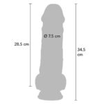 GET REAL - DELUXE REALISTIC PENIS WITH TESTICLES EXTRA THICK 34.5 CM - Bild 5