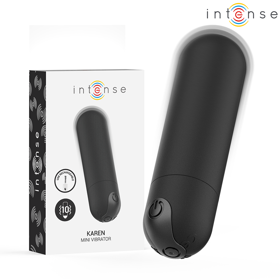 img_218644_b4430b272360ccfc19d97be3c9df4d45_1 INTENSE - KAREN MINI RECHARGEABLE VIBRATING BULLET BLACK - Bild 1