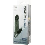 BAILE - BRAVE MAN PENIS COVER WITH RABBIT BLACK 16.5 CM - Bild 9