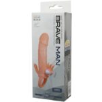 BAILE - BRAVE MAN PENIS COVER WITH CLIT AND ANAL STIMULATION FLESH 16.5 CM - Bild 10
