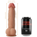 CYBER SILICOCK - STRAP-ON SAUL LIQUID SILICONE WITH 3 RINGS FREE 15.5 CM -O- 4.2 CM - Bild 6